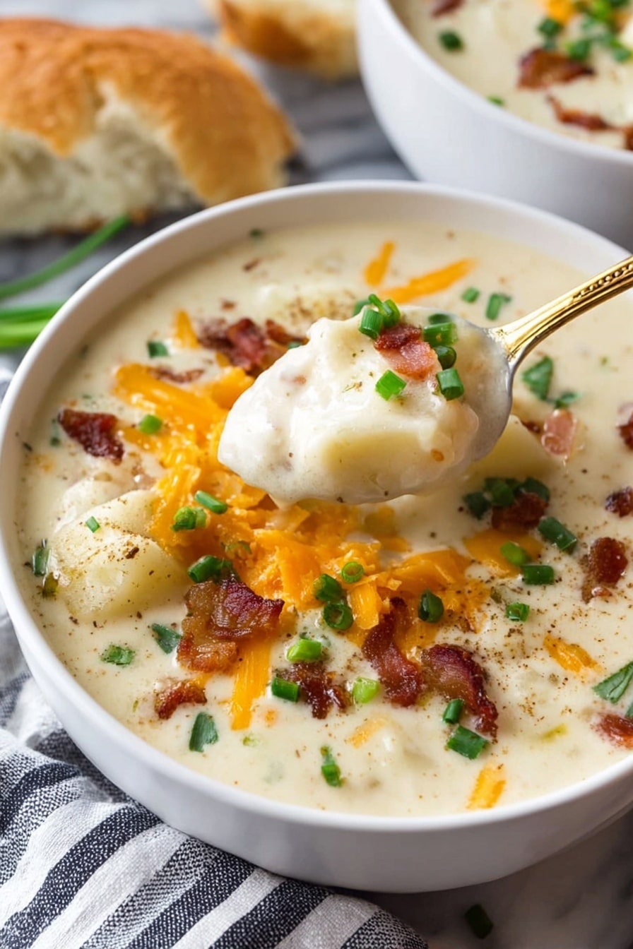 Potato Soup - Serving Suggestion