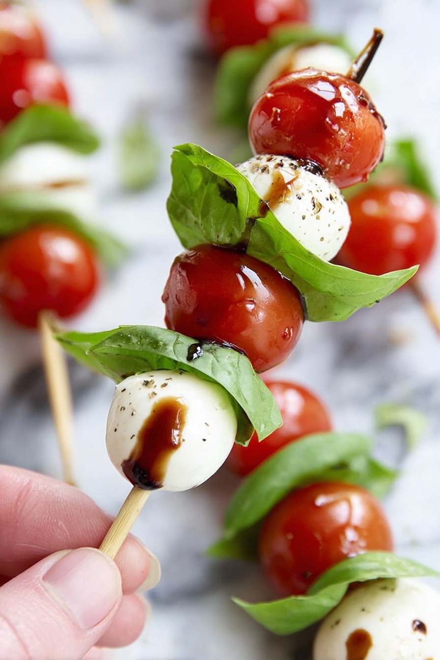 Caprese Skewers - Serving Suggestion