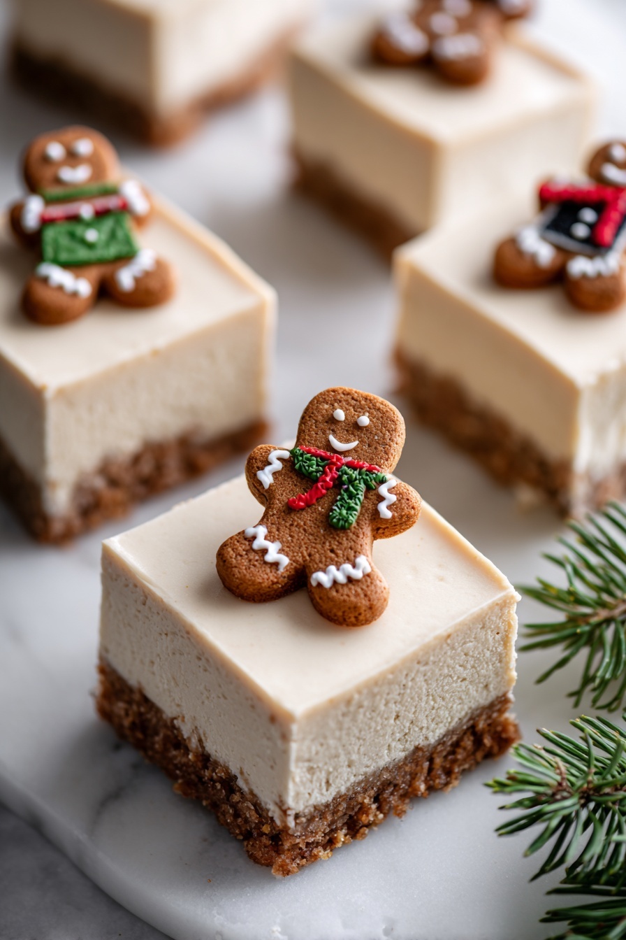 gingerbread cheesecake bars - Serving Suggestion