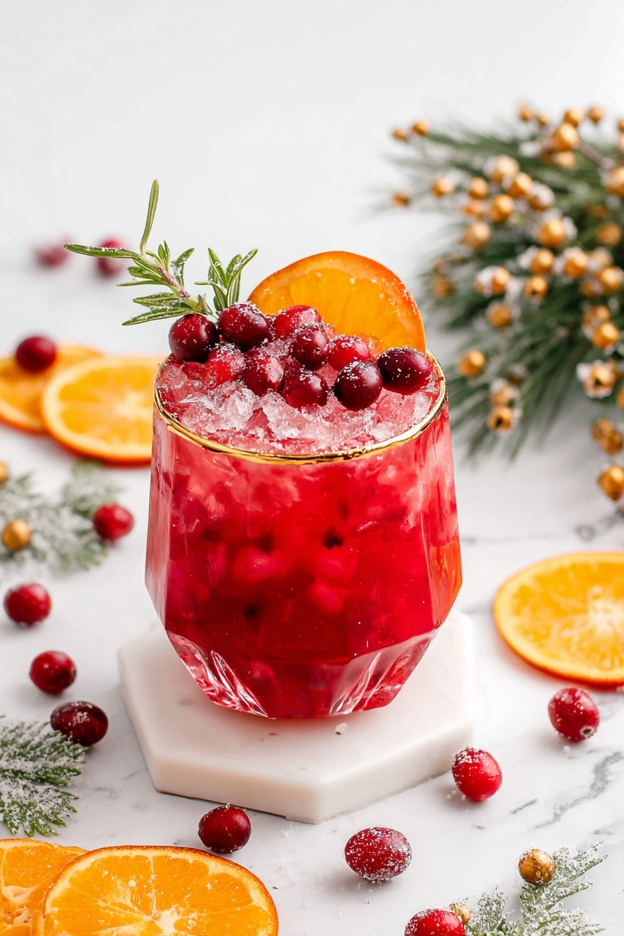 cranberry ginger mocktail - Serving Suggestion