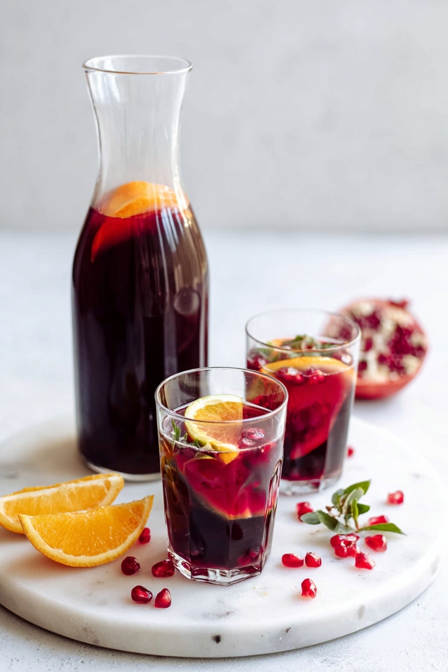 Pomegranate Mocktail - Serving Suggestion