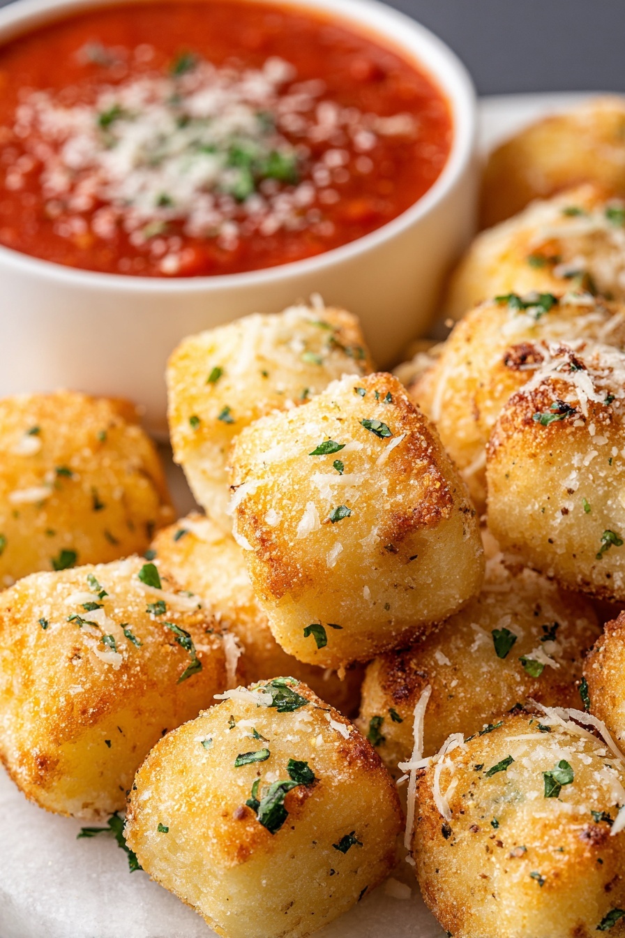 Cheesy Parmesan Bread Bites - Serving Suggestion