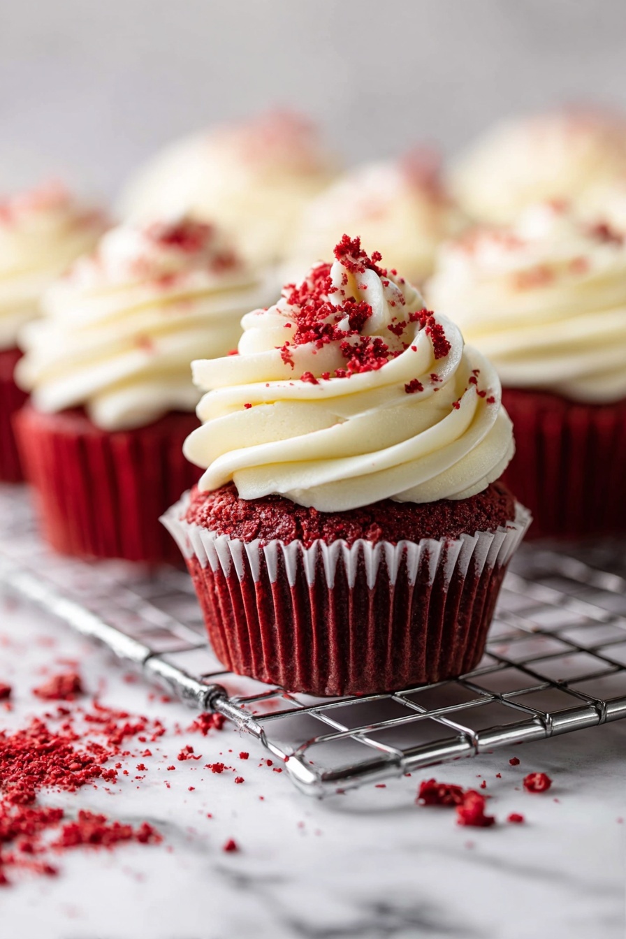 Red Velvet Cupcakes - Serving Suggestion