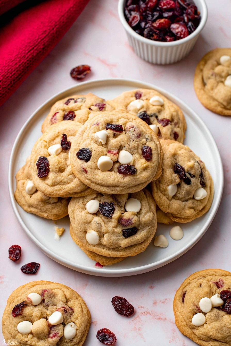 white chocolate cranberry cookies - Serving Suggestion