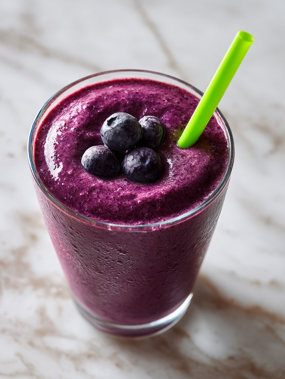 blueberry coconut smoothie - Serving Suggestion
