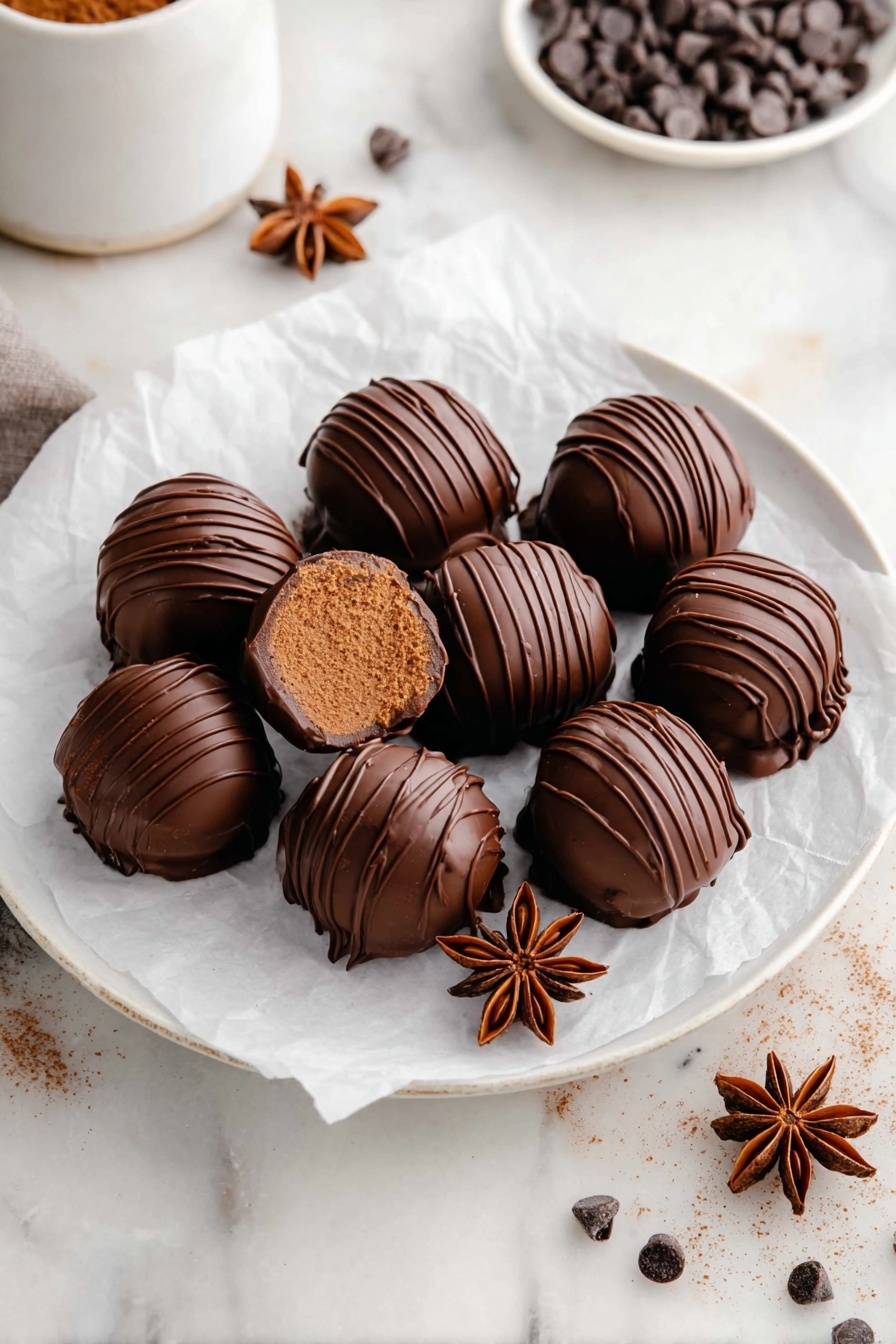 Gingerbread Truffles - Serving Suggestion