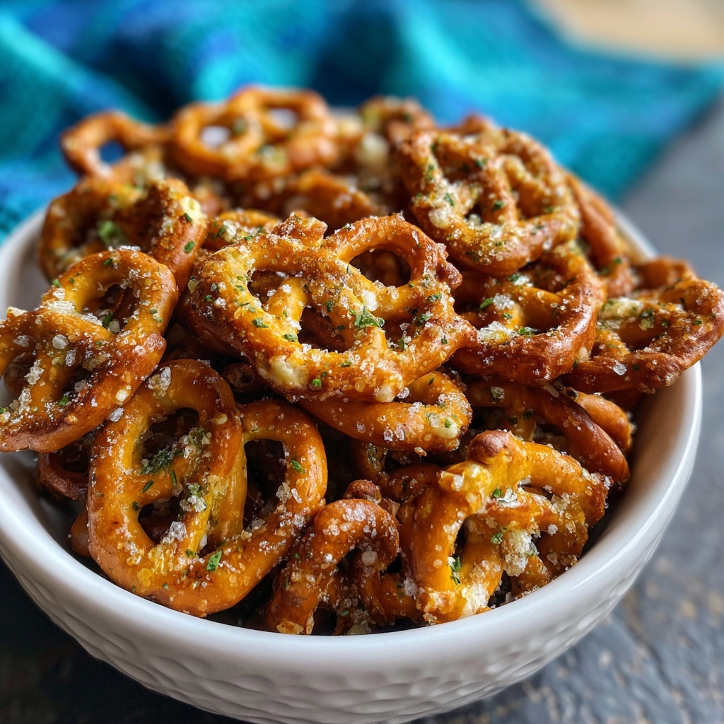 A white bowl is full of golden brown round snacks with a crunchy texture, piled high and sprinkled with small bits of white and green seasoning. The snacks are twisted into circular shapes that look crispy and slightly rough. Some pieces are scattered on a white marbled surface around the bowl. In the blurry background, there is a soft blue cloth. The overall look makes the snacks appear fresh and flavorful. photo taken with an iphone --ar 2:3 --v 7