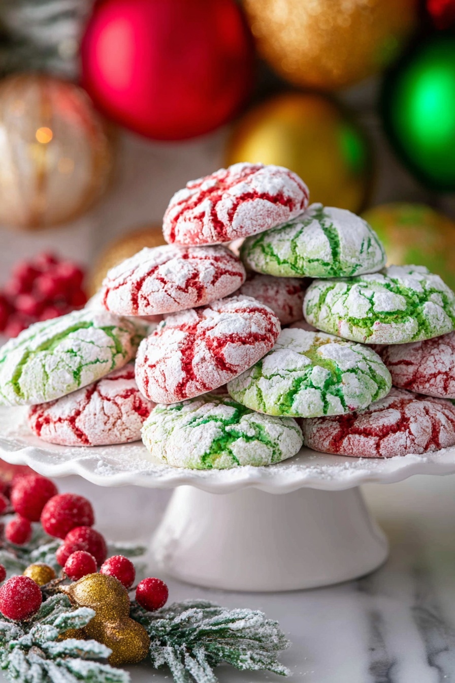 Christmas Crinkle Cookies - Serving Suggestion