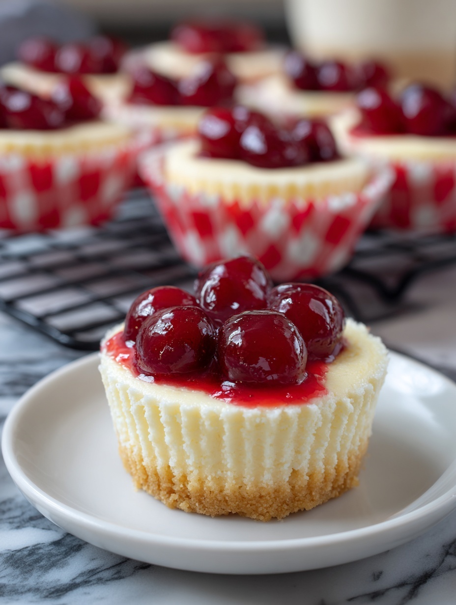 cherry cheesecake cupcakes - Serving Suggestion