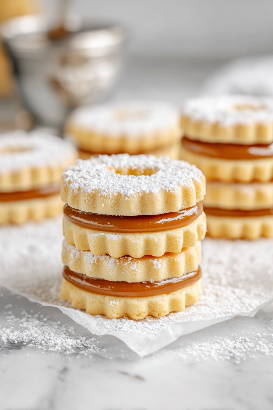 Almond Linzer Cookies - Serving Suggestion