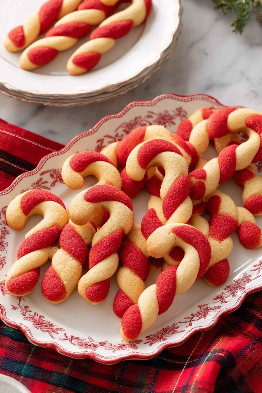 Peppermint Candy Cane Cookies - Serving Suggestion